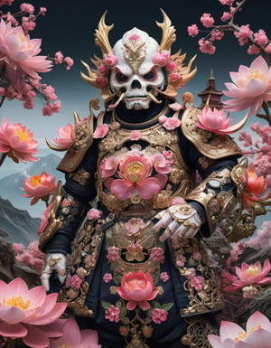 a beautiful rendition of astronaut,insanely detailed and intricate,Ásia traditional ratio,hypermaximalist,matte,cinematic,James  froud,ross tran,,LuxTechAI ,,monster ,TransformersStyle 
Budha lotus pose barong goodness good  icon  samurai peony  
 Sakura skull dragon koi 
