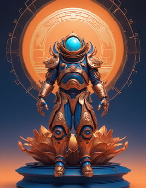 a beautiful rendition of astronaut,insanely detailed and intricate,copper  ratio,hypermaximalist,matte,cinematic,James  froud,ross tran,,LuxTechAI ,,monster ,TransformersStyle 
Budha lotus pose barong goodness good  icon  samurai blue marine orange sun set
