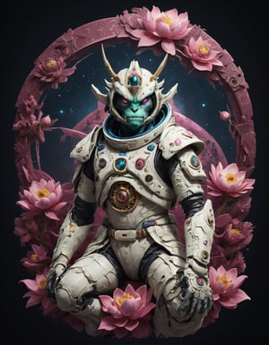 a beautiful rendition of astronaut,insanely detailed and intricate,Ásia traditional ratio,hypermaximalist,matte,cinematic,James  froud,ross tran,,LuxTechAI ,,monster ,TransformersStyle 
Budha lotus pose barong goodness good  icon  samurai peony  
Garuda humongous ,ULTIMATE LOGO MAKER [XL]