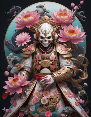 a beautiful rendition of astronaut,insanely detailed and intricate,Ásia traditional ratio,hypermaximalist,matte,cinematic,James  froud,ross tran,,LuxTechAI ,,monster ,TransformersStyle 
Budha lotus pose barong goodness good  icon  samurai peony  
 Sakura skull dragon koi 
