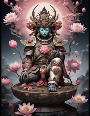 a beautiful rendition of astronaut,insanely detailed and intricate,Ásia traditional ratio,hypermaximalist,matte,cinematic,James  froud,ross tran,,LuxTechAI ,,monster ,TransformersStyle 
Budha lotus pose barong goodness good  icon  samurai peony  
Garuda humongous Sakura cherry balsam 