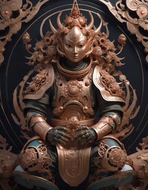 a beautiful rendition of astronaut,insanely detailed and intricate,copper  ratio,hypermaximalist,matte,cinematic,James  froud,ross tran,,LuxTechAI ,,monster ,TransformersStyle 
Budha lotus pose barong goodness good  icon  samurai