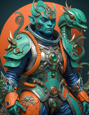 a beautiful rendition of astronaut,insanely detailed and intricate]silver   ratio,hypermaximalist,matte,cinematic,James  froud,ross tran,,LuxTechAI ,,monster ,TransformersStyle 
Budha lotus pose barong goodness good  icon  samurai green orange blue marine 