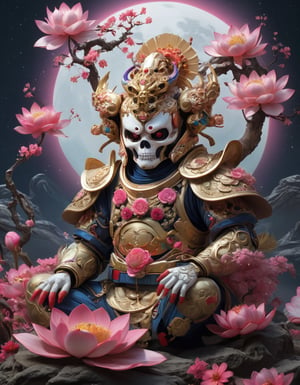 a beautiful rendition of astronaut,insanely detailed and intricate,Ásia traditional ratio,hypermaximalist,matte,cinematic,James  froud,ross tran,,LuxTechAI ,,monster ,TransformersStyle 
Budha lotus pose barong goodness good  icon  samurai peony  
 Sakura skull dragon koi 
