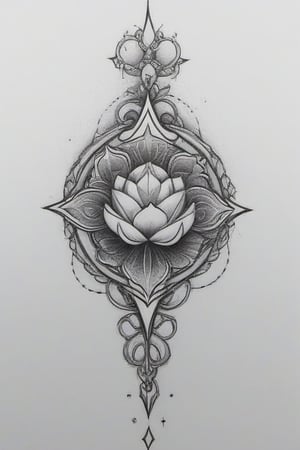 powerful magic.drawing of a minimalist tattoo