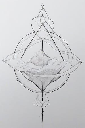 Aether.drawing of a minimalist tattoo