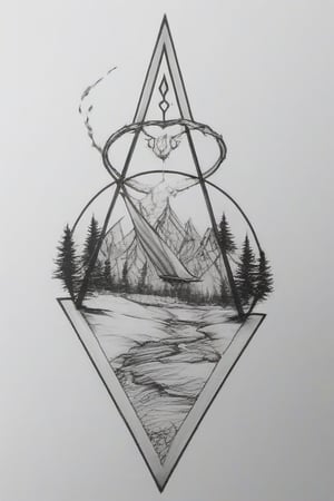 magic.drawing of a minimalist tattoo