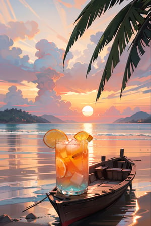 Thailand beach bliss: sunset colors, swaying palms, golden sands. Smiling friends sipping vibrant Long Island Iced Teas, citrus and rum cocktails sweating condensation. Gentle waves, longtail boats offshore.
Keywords: Thailand, beach, Long Island Iced Tea, sunset, palms, longtail boats