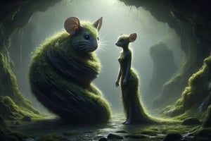 Imagine the following scene.
mouse and beautiful woman were sleeping.
 cute and a mystical mossy dark cave hidden deep in a rainy forest.
He stood like a "statue" in astonishment. In a moment, Sasha was awake and staring at the mouse unblinkingly.
He stood up startled to see the figure standing behind him. Only then did Sasha realize that her appearance had changed and that her uncle was standing behind her.
,DonM3l3m3nt4lXL