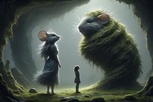 Imagine the following scene.
mouse and beautiful woman were sleeping.
 cute and a mystical mossy dark cave hidden deep in a rainy forest.
He stood like a "statue" in astonishment. In a moment, Sasha was awake and staring at the mouse unblinkingly.
He stood up startled to see the figure standing behind him. Only then did Sasha realize that her appearance had changed and that her uncle was standing behind her.
,DonM3l3m3nt4lXL