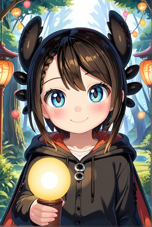 source_anime, pastel colors, a cute version of toothless, the dragon of how to train your dragon, blue eyes, smile,high lights, light aura, best quality, masterpiece, toothless at the center:1.2), (solo:1.3), outdoors, day, (forest background), looking at viewer, blush, (colorful details),