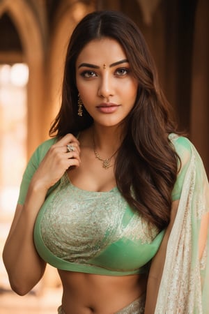 raw photo, dslr photo, ultra detailed, hyperdetailed photo, A beautiful 23 year old woman, She has a body of a fitness model,(big boobs), ultra detailed face, ultra detailed eyes, ultra detailed skin, hourglass body shape, slim waist, cowboy shot, ((wearing Zariwork Saree underboob blouse )), inside a old castle, (sharp focus), detailed skin, detailed skin texture, intricate details, High Detail, professional photography, 8K UHD, sharp focus, shot with a (Canon EOS 5D Mark IV DSLR Camera:1.2), More Detail, Realism, photorealistic