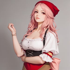 (masterpiece, best quality:1.2) , medieval anime, poster art, photo to anime, cinematic, summer vibes, lady anime, color pink hair,extreme detailed,portrait.