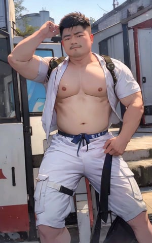 Xiaotianquan,solo,policeman,large_pectorals