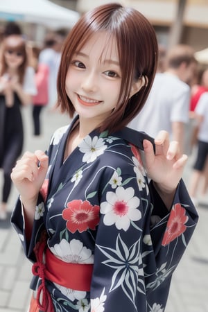 mikas
A cute smiling girl wearing a yukata heading to the festival