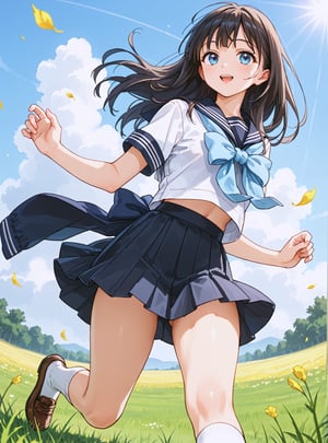 score_9, score_8_up, score_7_up, source_anime, (perfect anatomy:1.4), beautiful skin,
,//characters, 
1girl, solo, akebikomichi, (black pleated skirt, serafuku, blue bow, socks), 
,//situations, 
field, sunshine, grass
,//pose,
1girl, solo, (running form:1.3), dash, (profile:0.4), from below
,/LoRA, beautiful_female_fingers, (4_fingers and 1thumb on hand), (perfect hand),perfect anatomy,