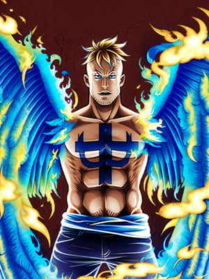  marco_hybrid, 1boy, wings, monster boy, short blonde hair, abs, sky