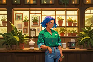 score_9, score_8_up, score_7_up, score_6_up, score_5_up, score_4_up,


((Cinematic)), (extremely detailed fine touch: 1.2),(masterpiece), (best quality), (concept art)

, plant, denim, in a coffee shop, watch, potted plant, wide shot, photo background, sexy,ciel_phantomhive,jaeggernawt,perfect finger
