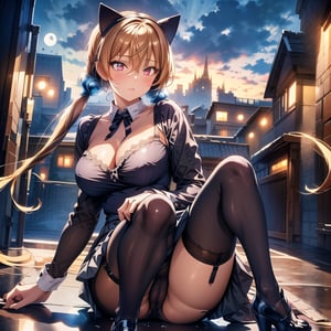 1girl,solo,best quality,highres,ultra-detailed,high_resolution,ultra-detailed,best quality, ultra realistic, 8k resolutions ,masterpiece, beautiful lips,detailed eyes,Detailed Hair,long hair,glow_in_the_dark,
neon lights,torn clothes,floating hair,dynamic_pose,city,Illuminated city,night,outdoors,waxing moon ,Cloudy sky, ,legs spread apart, Garter Belt,alisa,Skyscrapers,,low_angle,rain,looking at viewer,gothic dress,socks,shoes,dress, skirt, flowing skirt,torn clothes,black thin socks,Cathedral, Gothic architectures,Blonde hair,Ruffled dress