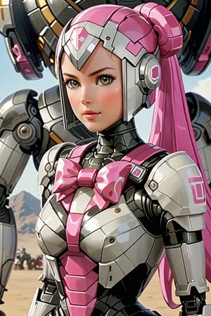 score_9, score_8_up, score_7_up, ((((Riica:1.5))), ((white mask)), ((( clear lines:1.5))), full, Two Ponytail Hairstyles, pink cross hair accessories, black pink maid skirt, pink helmet, Metal reflective effect, (((no nose:1.2))), A massive robotic giant, Riica, towers at an astonishing 10,000 feet tall, as the real metal body shines with a seductive sheen. From ground level, Riica's imposing figure dominates the landscape, a true marvel of engineering and beauty. Double tail, Looking up from the ground, People look up at giant robot, realistic images, Aesthetic film photography, cinematic, science fiction, military science fiction, Knight, close-up, glowing eyes, sexy body