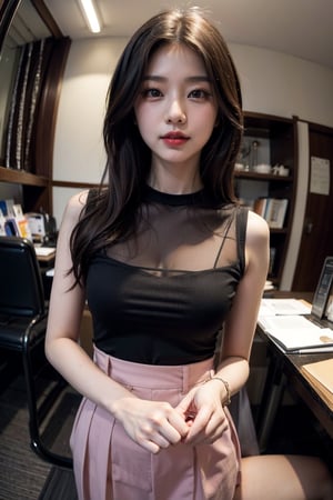 RAW full-body photo, (Fisheye View Effect: 1.2), view below,
18-year-old gravure model, perfect body, 1 girl, most beautiful Korean girl, red lips, blush,  a fancy skirt,  Korean beauty model, beautiful girl, beautiful girl, big eyes, big smile, viewer, a mole on one's nose,
RAW full-body photo, (Fisheye View Effect: 1.2), view