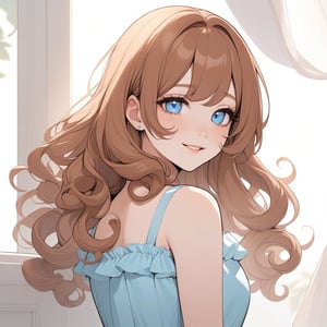 masterpiece, best quality, aesthetic,

1girl, webtoon
Olivia has shoulder-length, curly, chestnut brown hair and captivating blue eyes. She has a sweet and innocent smile that brightens up her face. She loves wearing pastel-colored dresses