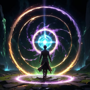 RealtimeVFX , Game Effects, Game VFX ,  Aura around player, healing energy, magical circular shape on ground that emitting energy and flowing upward