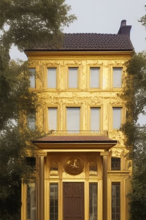 a house with gold