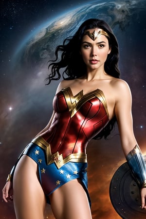 wonder woman , in the universe, background earth, 