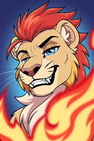 lion in flames