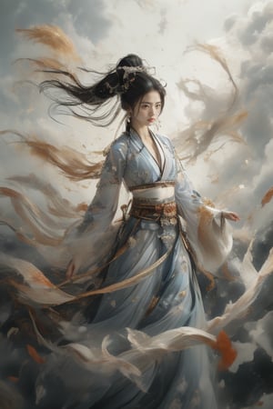 (RAW, Masterpiece, Best Quality, Photorealistic, HD, 8K), 1girl, 21 years old, black hair, long hair, hair blowing in the wind, traditional Chinese hairstyle, Jin Yong martial arts, solo, hair accessories, pink lips. Long eyelashes, correct human body structure, standard female figure, thin, fairy temperament, (light blue thin and transparent clothes:1.2), bellyband, (naked:1.4), perfect of pussy, loose hair, very bright big eyes, fine hair, large pores , medium breasts, navel, ponytail, arms, outdoors, Chinese sword, ancient city street with pedestrians, bun, holding weapon, uncensored, single bun, arms extended, realistic, waterfall, girl swinging sword, martial arts moves, sword fighting moves, jumping , lunge, stand independently, movements clearly visible. Large wide angle lens, movie lens, real photo, Chinese landscape painting scenery, blurred background. Full body photos, chinkstyle, ink painting,jianxian,( see_through light blue skirt:1.2),xuer extravagant gown,Koi,xuer martial arts,xuer Lotus leaf. (nipples:1.5, (pussy:1.5), xianjing hanfu crane,cloud smoke