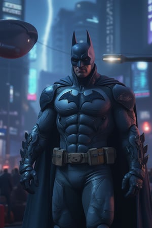 A movie póster about a futuristic Batman in disney pixar style 