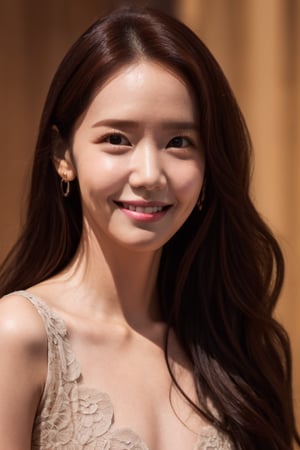 Lim Yoon Ah, kpop makeup, Korean,baby face,high nose,laughing, tall, slender, black hair, yoona crooked legs, yoona protruding forehead, (yoona straight low eyebrows), almond-shaped narrow yoona eyes, dark brown pupils, left eye narrower than right, high yoona cheeks, upturned long  asian nose, thin yoona lips, shy smile, The corners of the lips are deep, dimples on yoona cheeks, high yoona jaw, blunt yoona chin, selfie,a full body shot,lora:IcfgirlLora_v40:1,Beauty,photorealistic,Cutest baby ,sugar_rune
