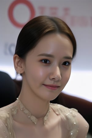 Yoona, 20 years old, smile Yoona's emotion, furrowed brows, thin, Yoona's prominent narrow forehead, slightly sloping nose, Yoona cheekbones, Yoona chin, HQ, magnification by a professional
camera