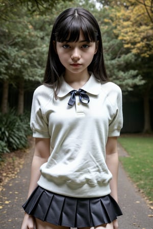  (best quality, masterpiece, ultra detailed, ultra high res, photorealistic, raw photo, absurdres, absolutely resolution:1.3),flat Chest,infant body shape,12yo cute girl,loli,wearing school uniform,