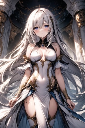 The world of cultivating immortals. female. Long white hair. White clothes