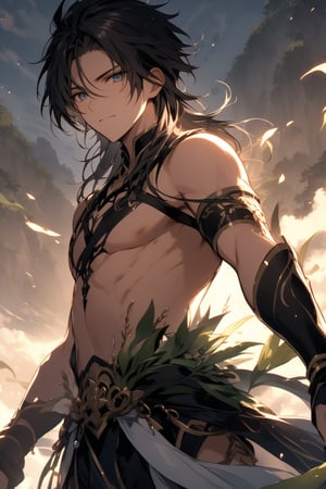 The world of cultivating immortals. Male.Black-haired.Wild