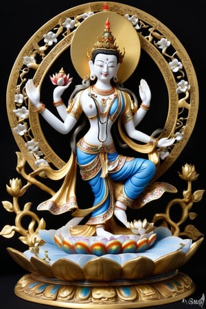 White Tara
The female enlightened being whose function is to bestow long life, wisdom, and good fortune. If we rely upon her with faith, she will protect us from untimely death, and ultimately guide us to the deathless state of Buddhahood.,DonMM1y4XL
