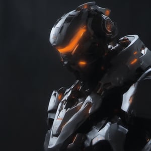 masterpiece, best quality,
robot, armor, solo, 1boy, helmet, upper body, looking at viewer, white background, science fiction, glowing, orange eyes, no humans, simple background, katana, glowing eyes, power armor, 