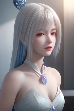 blue theme,blurry background,flower,petals,masterpiece,(best quality),official art, extremely detailed cg 8k wallpaper,((crystalstexture skin)), (extremely delicate and beautiful),highly detailed, collarbone,1girl,long hair,