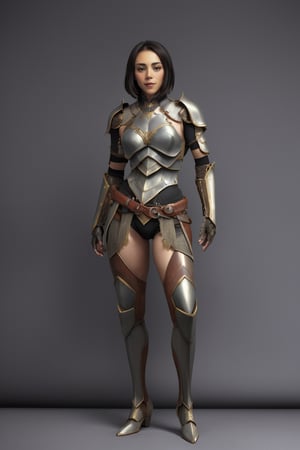 score_9, score_8_up, score_7_up woman, (solo, shot full_body :1.35),  (looking at viewer), focused, BREAK detailed, 

Modeling for the camera, (in the style of realistic hyper - detailed. full-body, realistic garner intrincate armour, thick_legs), (fantasy fairytail background, nice atmosphere), nice contrast, A (((cutest time style))), perfect hands, perfect body_parts, 
