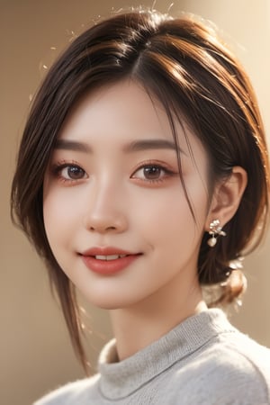 (highest quality, masterpiece, ultra high resolution), (Super detailed, caustics, 8k), (photorealistic, RAW shooting), 1 girl, (look at the camera with a smile), 20-year-old, cute, Japanese, gradient hair color, Wolf Bob Kat hairstyle, ponytail hairstyle, Natural lips, (Cropped sweater, ripped jeans), wearing earrings, cleavage, Modern Place Background, bust up shot, face focus, Natural light, Backlight, (A bright light shines from above), (Lens flare), professional writing, perfect bodies, perfect arms, Perfect fingers, perfect legs, perfect hair, pores, Realistic skin texture, perfect teeth, (low position), (Low - Angle), PA7_xl-Portrait-ECU