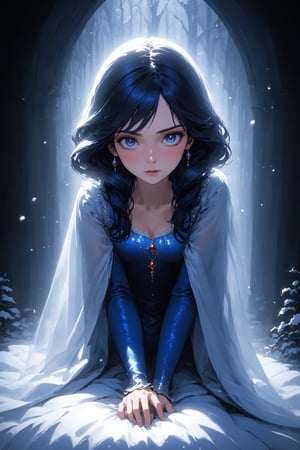 {{{Solo}}}, Masterpiece, Official Art, Once upon a time there was Snow White, and the story was reversed. The kind and beautiful one is actually the Snow Queen. Snow White lost her mother at an early age. The king is so in love. So very willful. Beautiful and kind stepmother, Snow Queen. She looks more beautiful and younger than Snow White. Snow White poisons the food she eats. Putting the Snow Queen into a coma. So the fairy godmother from the Sleeping Beauty story comes running to save the Snow Queen. The scene is: The Snow Queen is lying on the bed. The king was worried. The fairy godmother is casting a spell to save the queen. And Snow White was biting her fingernails in anger. Overturn the old fairy tale. light and shadow. Stepmothers are not necessarily evil. The biological mother may not be kind either.,hentai,Anime,Beautiful eyes,Anime,Eyes,Anime ,full body.