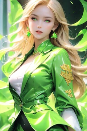 Score_9_up, score_8_up, score_7_up, 3D, beautiful Ukrainian beauty with blond hair, green emerald eyes, bright and moving face_viewer, full clothes, score_9_up, score_7_up, PVC, anime, anime style, color ink art style