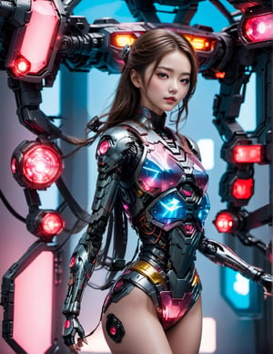 There is a girl who is very beautiful, even better than a Korean supermodel. She is 170 centimeters tall and weighs 60 kilograms. Her blue eyes are big and bright, and her eyelashes are long and dense. She is wearing a mecha and is very handsome. She stood at the front of all the mecha warriors. Because she is the captain.
Because there is going to be a war, she is boosting everyone's morale. At this time, there was a big rainbow in the sky. Everyone cheered and thought it was a good omen, and the girl was also very happy. Light and shadow, masterpiece, highest quality. Outdoor: mountains, trees, rivers, grass, flowers. Depth of field.
