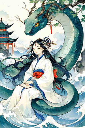 (((One of the four major Chinese folk tales))) A girl wearing white clothes from the Han Dynasty was transformed into a thousand-year-old white snake. On a rainy day, she met an ancient Chinese The scholar who sold medicine in the Song Dynasty was named Xu Xian. He was fair, elegant and handsome, like a white snake fairy. She fell in love with Xu Xian, so she used fairy magic to transform herself into a human being. She approached Xu Xian and married him. Although the white female snake fairy did not harm anyone, because humans and monsters cannot fall in love, an eminent monk Fahai persuaded her, but she refused, and the monk kidnapped Xu Xian. The white snake fought with the monk, causing a flood and drowning many people, so the monk used the method The weapon restrains the White Snake Immortal.
The scene of the two sides on the sea is in turbulent waves, which makes the whole scene very scary. masterpiece. He has performed in film and television productions. Drama title: The Legend of White Snake. Later story: Later, there was a legend: White Snake also had a friend among the snake immortals, Green Snake: Xiaoqing, who was also the green snake spirit for hundreds of years.