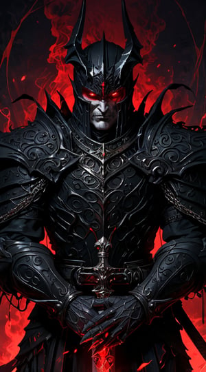 A menacing and formidable figure, the powerful dark lord Sauron is portrayed in a stunning and intricate painting. His towering presence exudes a malevolent aura, with piercing red eyes that seem to glow with malice. Intricate details of his black armor, adorned with ominous symbols, hint at his dark and twisted nature. The richly textured background adds depth to the image, enhancing the overall sense of foreboding. This masterfully crafted image captures the essence of evil in all its chilling glory.