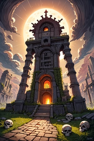 score_9, score_8_up, score_7_up, source_anime, highly detailed, 
text on ribbon says ((("TA1year "))), text: "tensor art"
Architectural style a desolate scenery of a dark (dungeon:1.2),sun,skull,(underground:1.1),tomb,gloomy,ancient,(derelict:1.1),(mysterious),sinister and eerie ,fire,,(darkness:1.1),dark fantasy, Clean lines,geometric shapes,tree