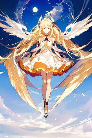 (HAIR AS WING:1.4), (masterpiece:1.2), (best quality), 8K wallpaper, (highres), (ultra detailed:1.2), sharp lines,

(long hair:1.4), (hair like wings:1.3), (wings parallel to head:1.2), (flowing hair:1.1), (anime style:1.2),

(detailed hair:1.2), (hair texture:1.1), (hair highlights:1.1), (hair shadows:1.1), (hair color:1.1), (hair movement:1.1),

(solo:1.1), (full body:1.1), (female:1.1), (looking at viewer:1.1), (calm expression:1.1), (soft skin:1.1),

(cityscape:1.1), (night sky:1.1), (moonlight:1.1), (stars:1.1), (buildings:1.1), (detailed background:1.1),
