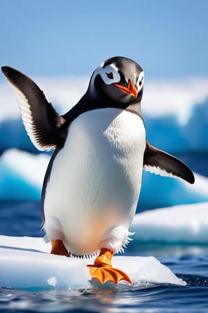 1 animal , penguin,

Puffin, like a penguin, mini fish fins, mini fish tail, chicken legs, ((stubby)), ((short stature)), 

happily flying, ocean, iceberg, Antarctica, sunny sky, dynamic action,

focus animal,
onsokumaru,Penguin,Bird,,Animal, 